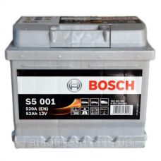 Аккумулятор Bosch S5 Silver 52Ah 520A R+ (S5 001)