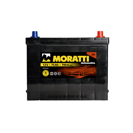 Аккумулятор MORATTI JIS 75Ah 700A R+ Asia